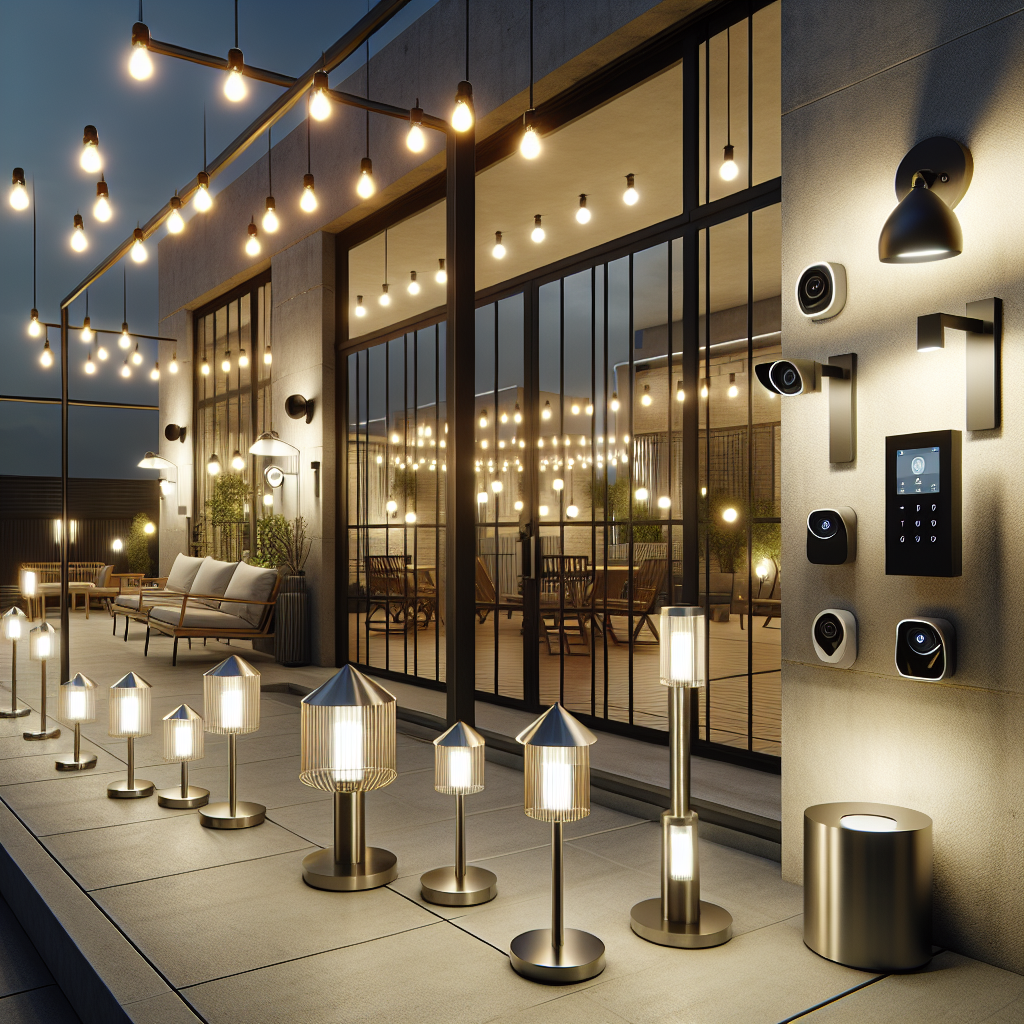 Équipements électriques pour une terrasse bien éclairée et sécurisée